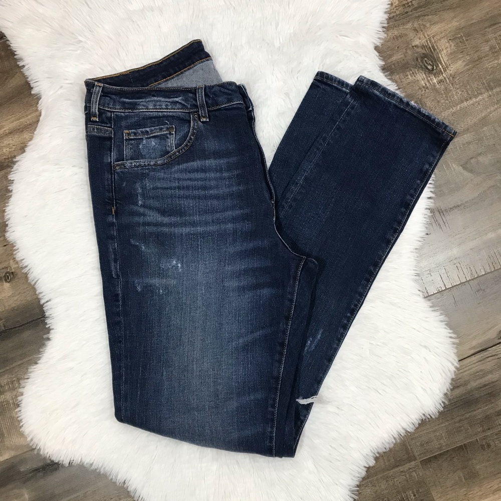 Demin high waist skinny dark wash jean
